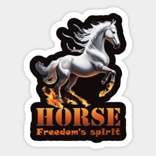 horse "freedom's spirit" Sticker